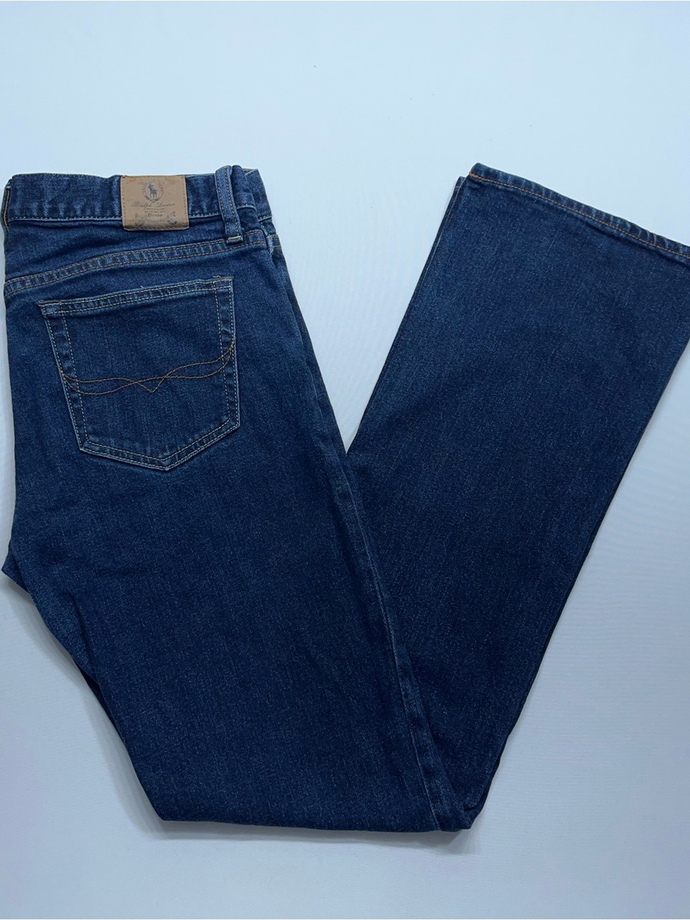Ralph Lauren Sport Jeans Womens Size 30x31 Flare Stretch Denim Blue Low Rise